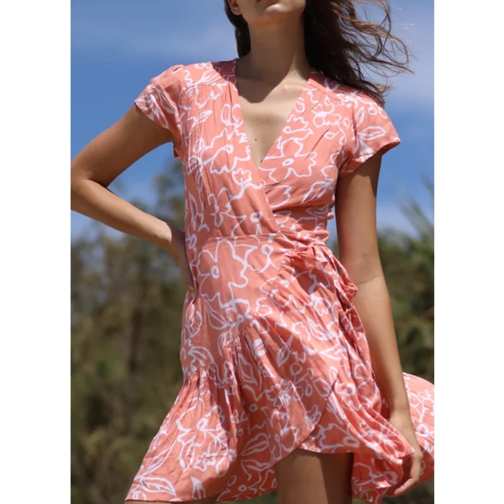 XIX Palms Mini Wrap Party Dress